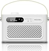 Roxel RDR-40 DAB/DAB+ Portable Radio with Bluetooth Dual Alarm White/Cappuccino view 7
