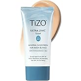 TIZO Ultra Zinc Body Face Sunscreen Tinted SPF 40, 3.5 oz