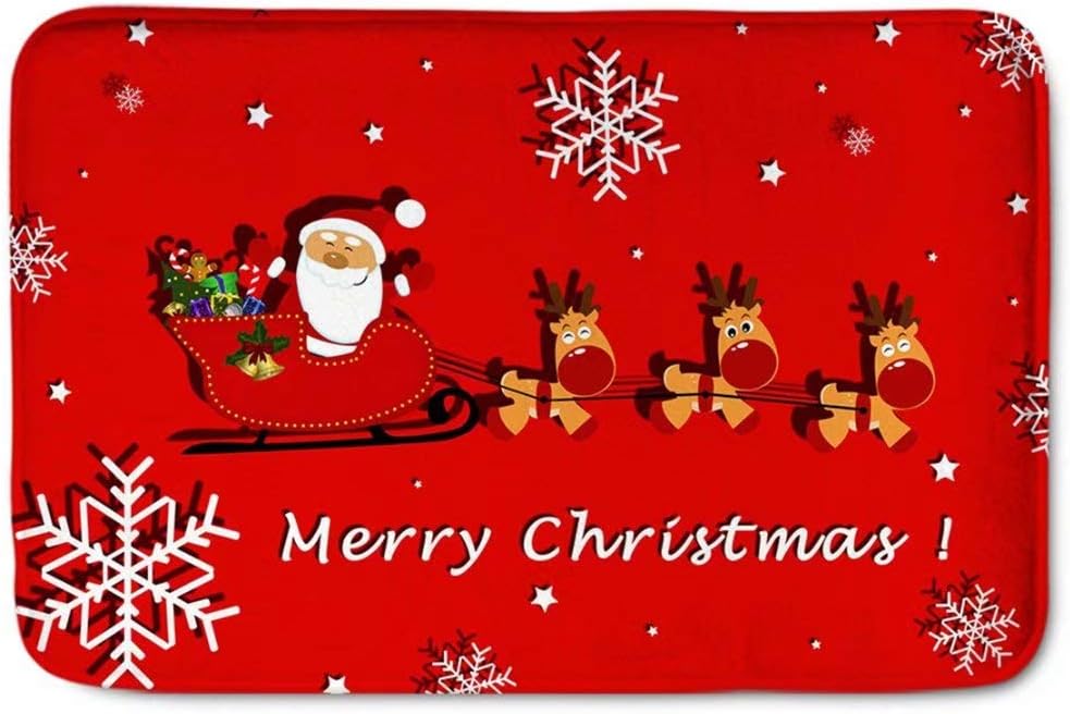 Advocator Christmas Doormat Indoor Outdoor Entrance Rug Floor Mats Shoe Scraper Doormat,24”x16”(Multicolor)