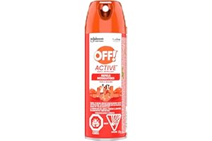 OFF! Active Insect and Mosquito Repellent Spray, 15% DEET, Long-Lasting Bug Protection for Camping & Outdoors, Safe for Cloth