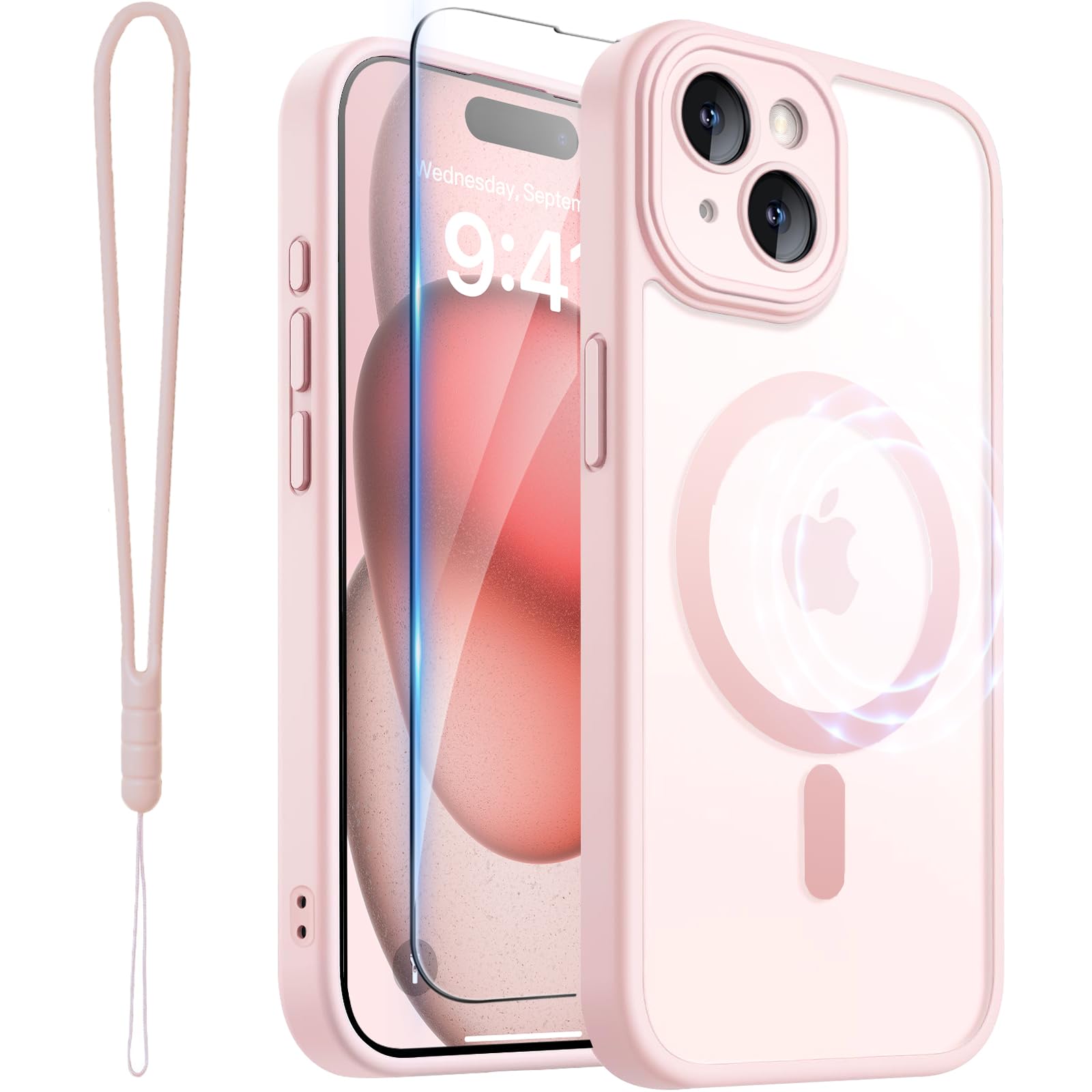 ROYBENS for iPhone 15 Matte Clear Case Compatible