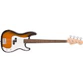 Fender Squier Debut Series Beginner Precision Bass Guitar, 2-Color Sunburst | Electric bass guitar for beginners, 2-year warranty, matte finish, "C"-shaped neck