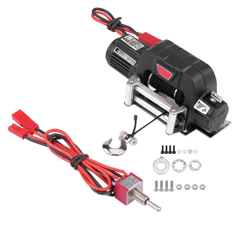 1/10 Scale Crawler Winch, Car Accessory Wired Winch Control Set for Traxxas HSP Redcat RC Off-road Car