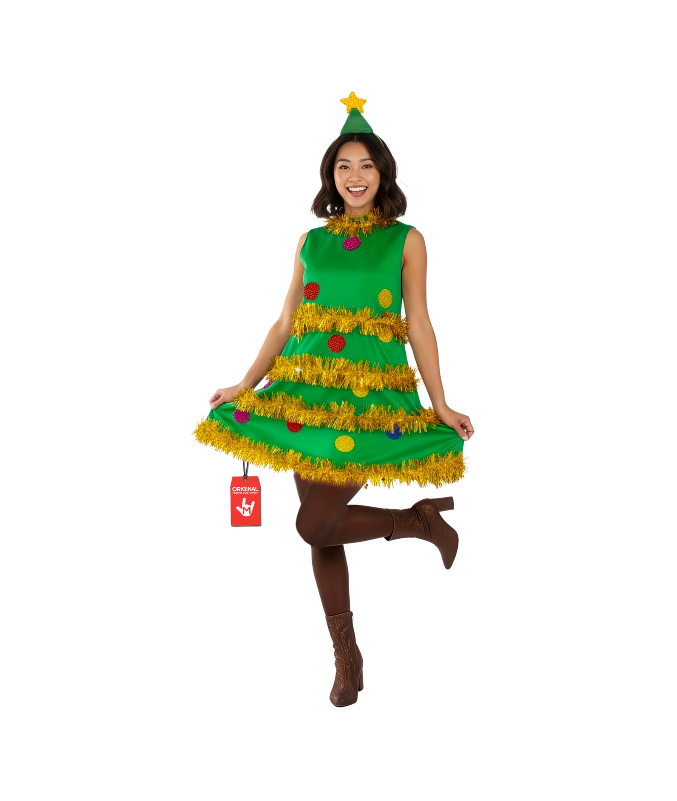Fun Shack Christmas Tree Dress, Christmas Costumes For Women, Xmas Fancy Dress For Women, Xmas Dresses