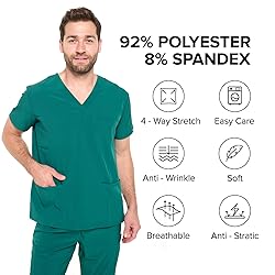Dagacci Medical Uniform Women and Men Unisex 4-Way