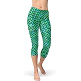 Amazon.com: Green Mermaid Yoga Leggings 