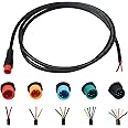 baluoqi Extension Cable 2Pin/3Pin/4Pin/5Pin/6Pin Waterproof Plug with A Single Connector DIY Ebike Line for Electric Bicycle Light/Throttle/Ebrake/Display Ebike Parts