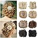 Benehair Messy Bun Hair Piece with Combs Clip in Bun Scrunchie Juva Bun Dish Fluffy Wavy Hair Updo Easy Stretch Big Chignon Short Ponytail Hairpiece for Women Dark Black 90g