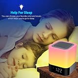 Biseoamz Bedside Lamp 5 in 1 Bluetooth Speaker Alarm Clock Night Light view 5