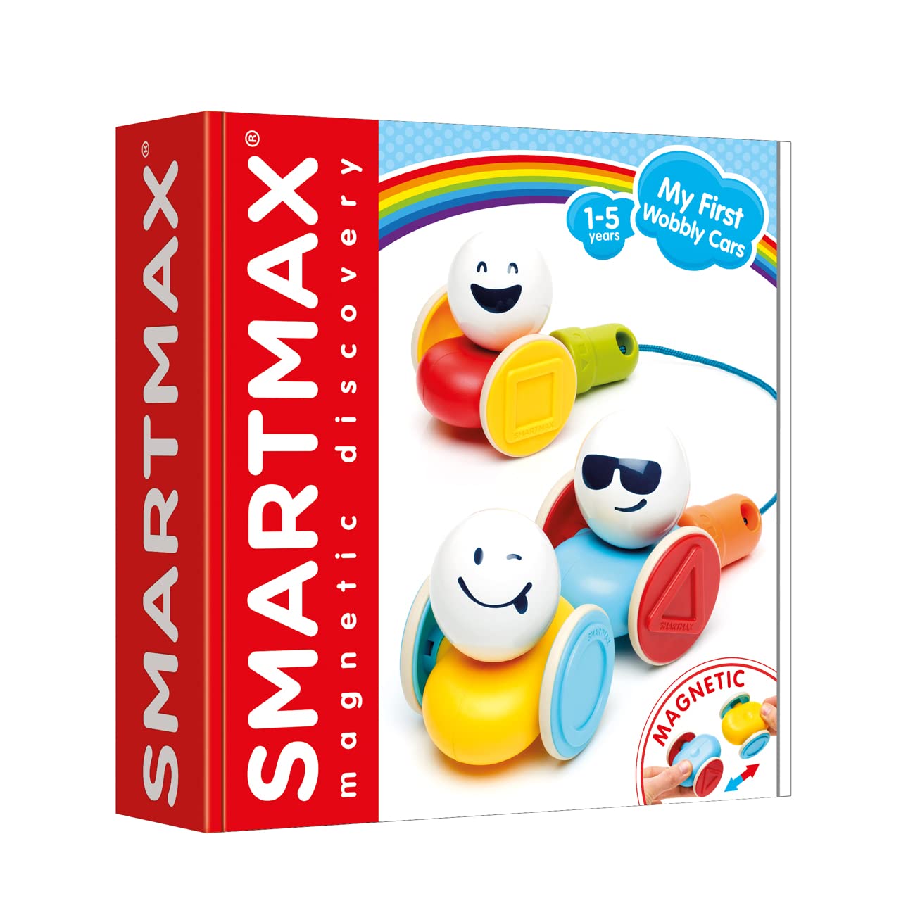 SMARTMAX - My First Wobbly Cars, Magnetic Construction Set, Ages 1-5