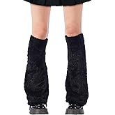 Moon Wood Leg Warmers for Girls Women Plush Kawaii Fuzzy Flared Thick Leg Warmer Valentine Gift Lolita Goth Daily Casual