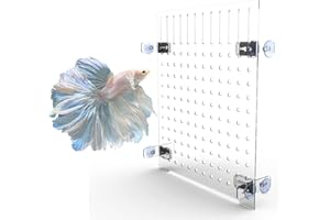 Bubble Magus Acrylic Aquarium Fish Tank Divider Clear Kit Fit for All Type Aquarium Divider with Suction Cups (17.32"*11.81")