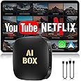 Wireless CarPlay Adapter, 2025 Upgrade with Netflix/YouTube/TF Card Plug & Play Dongle | Wireless Adapter for iPhone & Android Auto | Supports CarPlay for Cars | Dual System, 5G WiFi, Easy Setup 2+32G