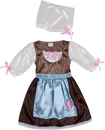 Vestido de día de Cenicienta con sombrero, disfraz de princesa, de manga  media, vestido de criada con lazo, gorro para niñas pequeñas, Blanco, M :  Ropa, Zapatos y Joyería - Amazon.com