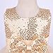 Colorful House Girls' Sequined Formal Wedding Bridesmaid Party Dress, Gold Size 6 for US S(4) (3-4 Years)