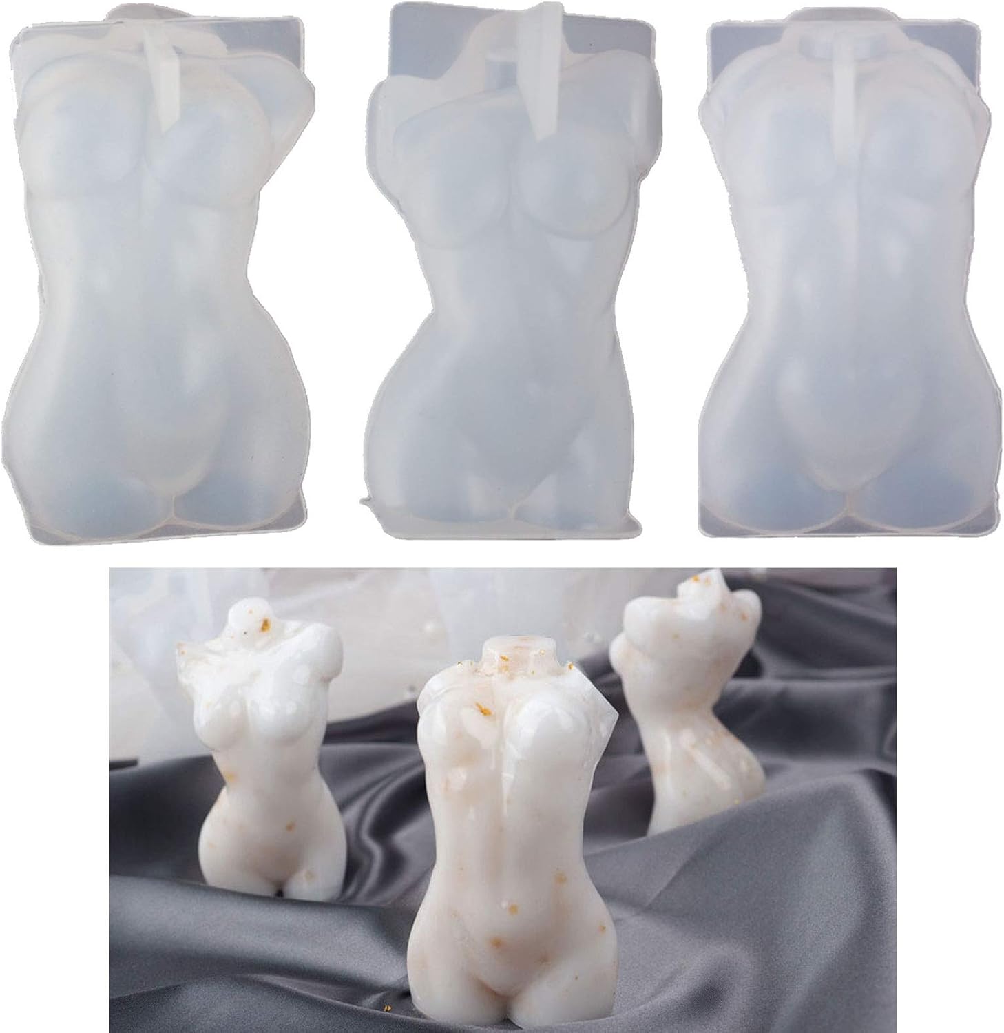 Body Candle Mold 3D Silicone Female Body Mold for Resin