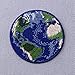 Blue Earth World Planet Embroidered Badge Iron On Sew On Patch