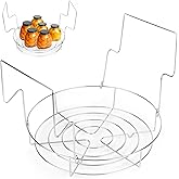 Canning Rack, Stainless Steel Flat Canning Rack with Handles Steamer Canner Jar Stand for Mason Jars Ball Jars