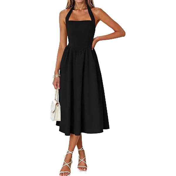 Amazon.com: BARDOT Yve Halter Maxi Dress for Women - Khaki Silk-Like  Plunging Halter-Neck, Open Back, Front Slit : Clothing, Shoes & Jewelry