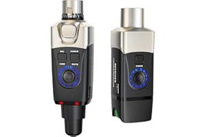 Xvive U3 Wireless Microphone System 2.4GHz Wireless XLR Transmitter and Receiver for Dynamic Microphone, Audio Mixer, PA System (U3 Dynamic)