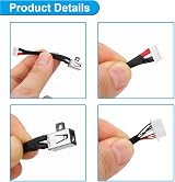 ZHUROUPU DC Power Jack Socket Cable for Dell Inspiron 13 15 17 7000 Series 7353 view 3