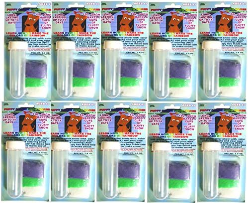 Color Instant Snow Powder with Test Tube, Just Add Water, (10 Packs)