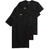 Polo Ralph Lauren Men's T-Shirt Pack, 3-Pack, Cotton Men's Clothing V-Neck Undershirt, Slim Fit Tees, Moisture-Wicking