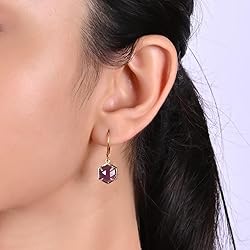 Gempires Natural Carnelian Bezel Leverback Hoop