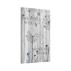 Rustic Gray Wood Barn Dandelion No Device Light