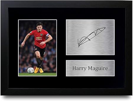 Hwc Trading Harry Maguire Manchester United Man Utd Gifts Printed Signed Autograph Picture For Fans And Supporters A4 Framed Amazon Co Uk Kitchen Home