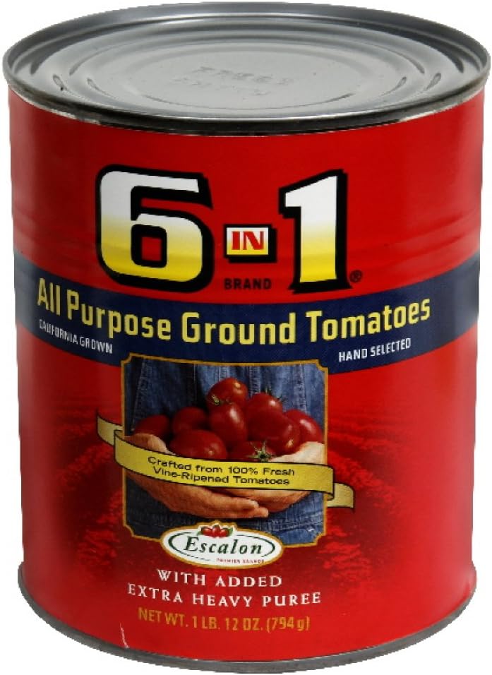 6 In 1 All Purpose Ground Tomatoes , 28-Ounce (Pack of 8)