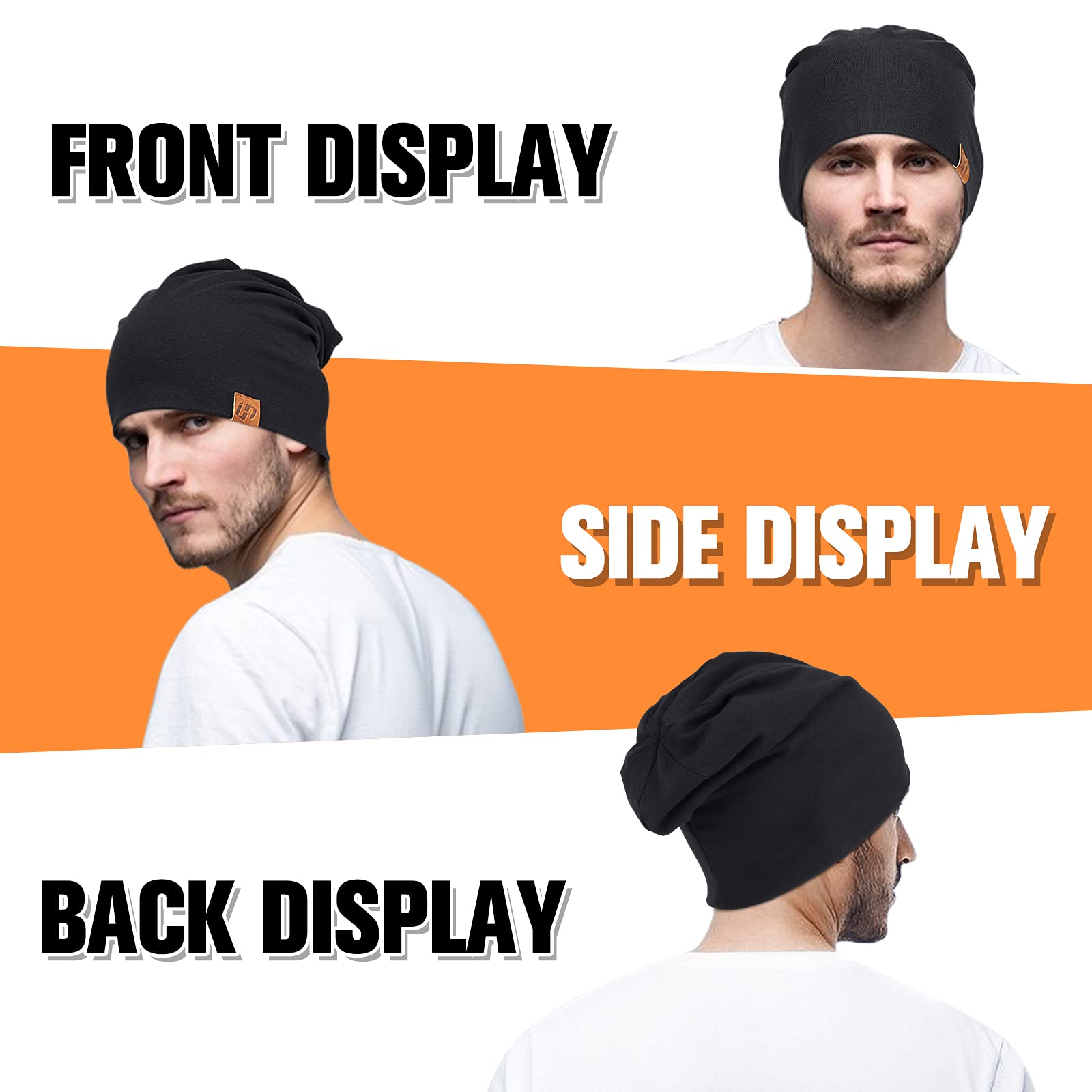 HASAGEI Mütze Damen Leicht Weich Unisex Slouch Beanie Elastisch Mütze Herren für alle Jahreszeiten 5