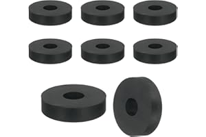 uxcell 18Pcs Thick Rubber Spacer, 1 Inch OD x 5/16 Inch ID x 1/4 Inch Thickness Round Rubber Bushings Anti Vibration Flat Spa