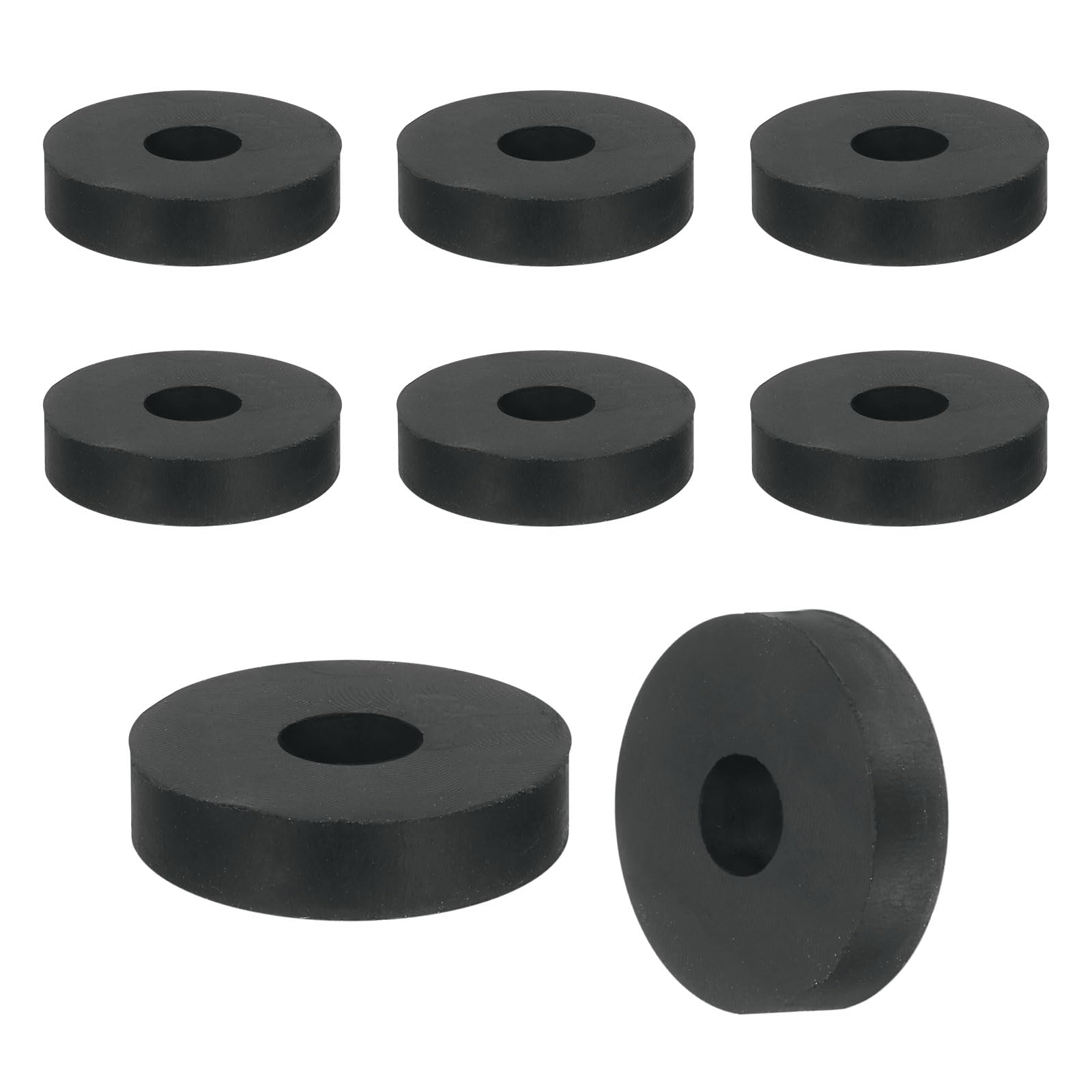 Photo 1 of uxcell 18Pcs Thick Rubber Spacer, 1 Inch OD x 5/16 Inch ID x 1/4 Inch Thickness Round Rubber Bushings Anti Vibration Flat Spacer Washers for Home Industrial Machinery