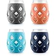 Ello Cru Stemless Wine Glass Set with Silicone Sleeves