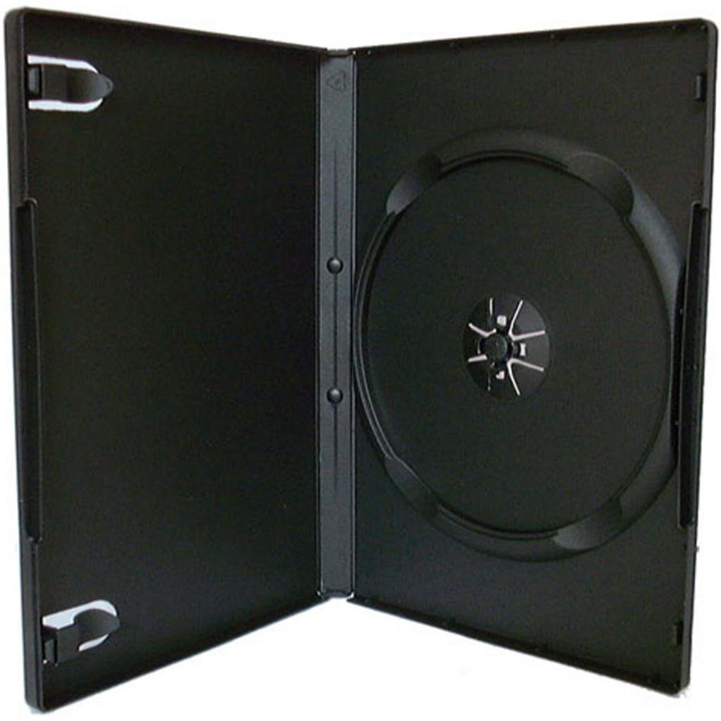 Four Square Media 10 X CD DVD/BLU RAY 14mm Black DVD Single Case for 1 Disc - Pack of 10