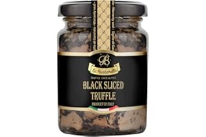 La Rustichella - Black Sliced Truffle - 100% Made in Italy | Vegan, Gluten-Free, Cholesterol-Free (3.17 oz (90 gr))