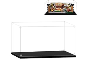 LILIKAKA Acrylic Display Case for Lego 21319 Friends Central Perk, 13.4x9.8x5.9 (34x25x15cm), Protect Your Collectibles from Dust with a Clear Showcase