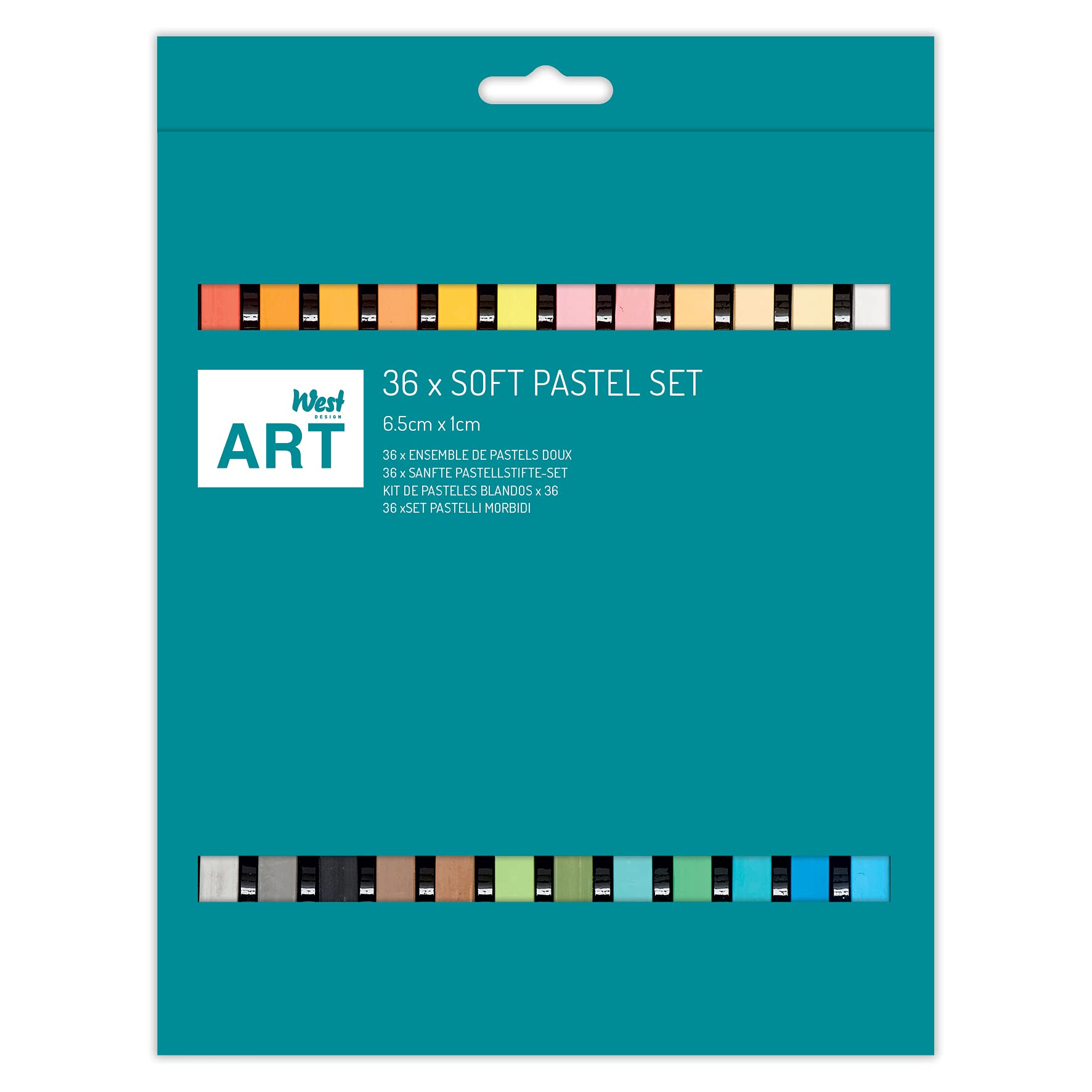 West Artiste Soft Pastels, Multicoloured, Pack of 36, Drawing Pastel Crayons for Art and Craft, Ideal Art Supplies for Students and Home, Creative Drawing Set