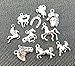 10pcs Mixed Tibetan Silver Plated Animals Horse Deer Dog Charms Pendants Jewelry Making DIY Craft Charm Handmade Crafts (NS554 M026)
