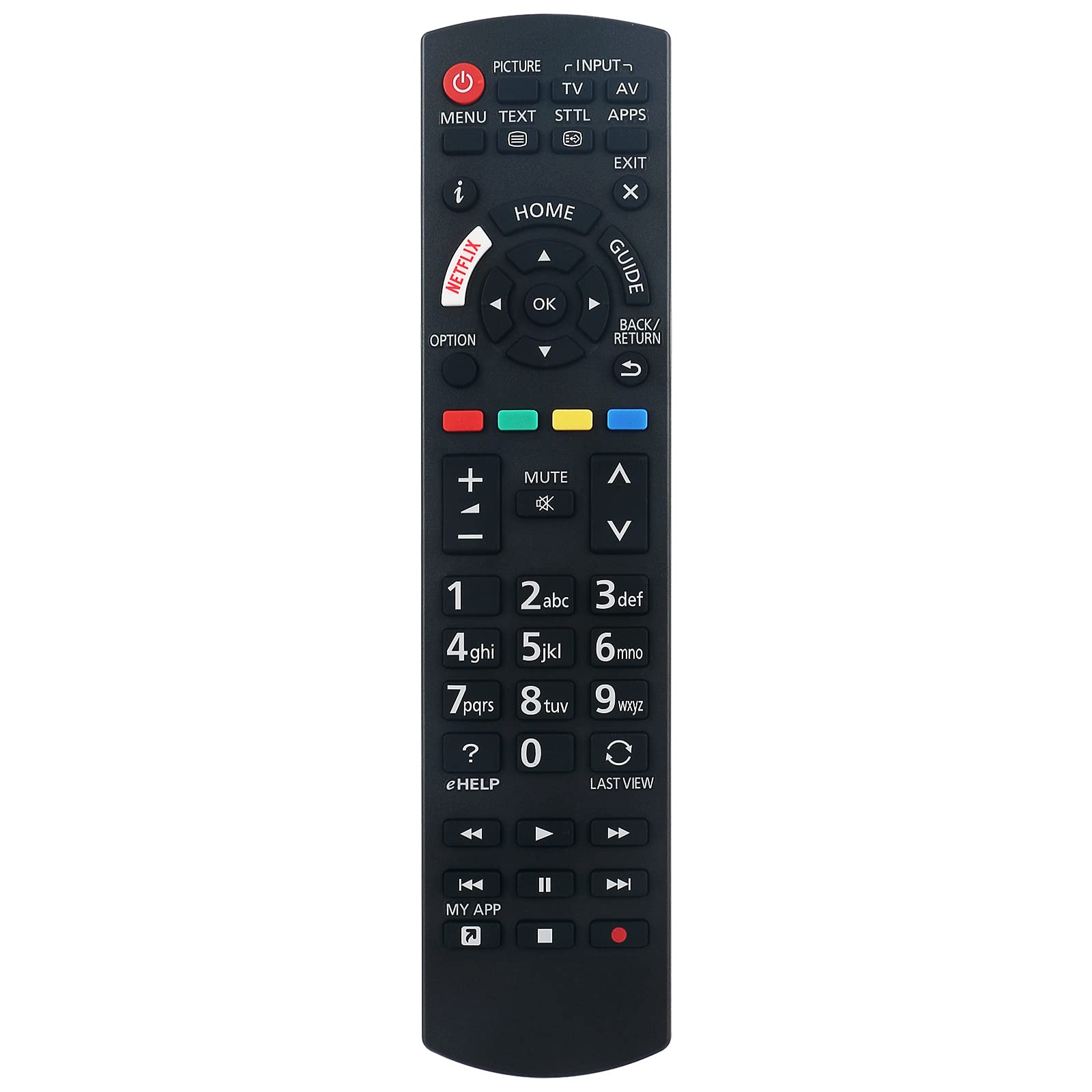AULCMEET N2QAYB001211 sub N2QAYB001212 N2QAYB001254 Replace Remote Compatible with Panasonic TX-43FSW504 TX-49FSW504 TX58GX800E TX65GX800E TX-40GX800E TX-24FSW504 TX-32FSW504 TX-40FSW504 TX-50GX800E