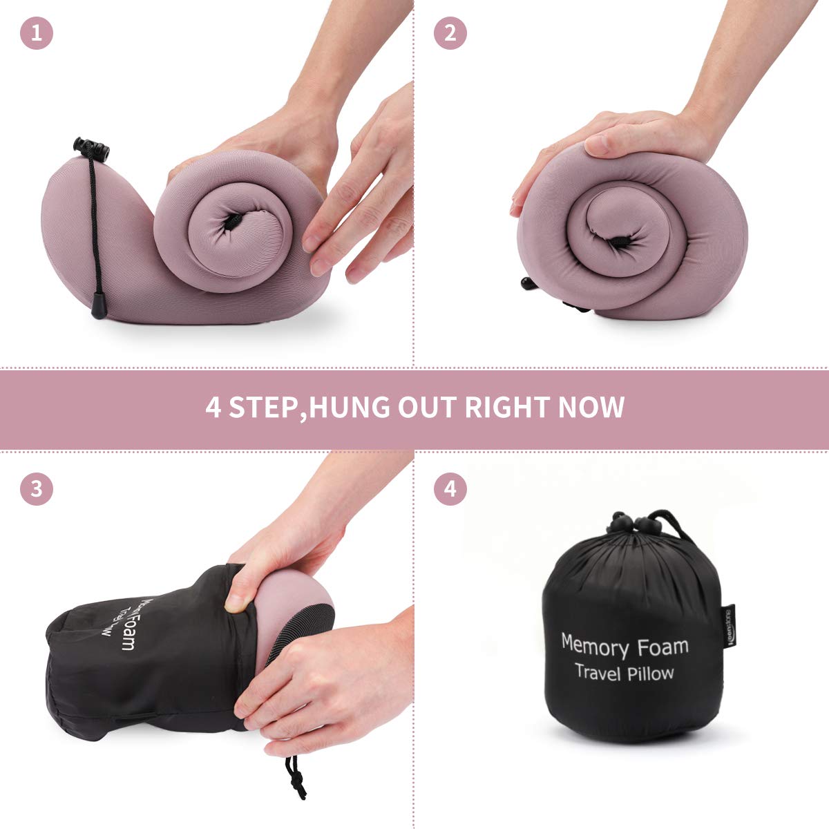 Travel Pillow 100% Pure Memory Foam Neck Pillow for Airplanes, Super Soft & Comfortable Pillow with Machine Washable Cover, Airplane Travel Kit with 3D Contoured Eye Masks, Earplugs and Reusable Bag