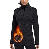 Miusey Womens Quarter Zip Running Pullover Jackets Long Sleeve Workout Tops (PRIME)