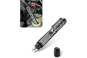 awlbed 2 PCS Car Brake Oil Test Pen, DOT 3 DOT 4 DOT 5 Brake Fluid Content Tester, Brake Diagnostic Inspection Tool with 5 LED Indicators, Universal for Most Cars Check Engine Accessories (Black)