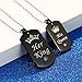 GAGAFEEL Couple Necklace His Hers Titanium Stainless Steel Pendant Crown Tag Queen & King Matching Set Gift