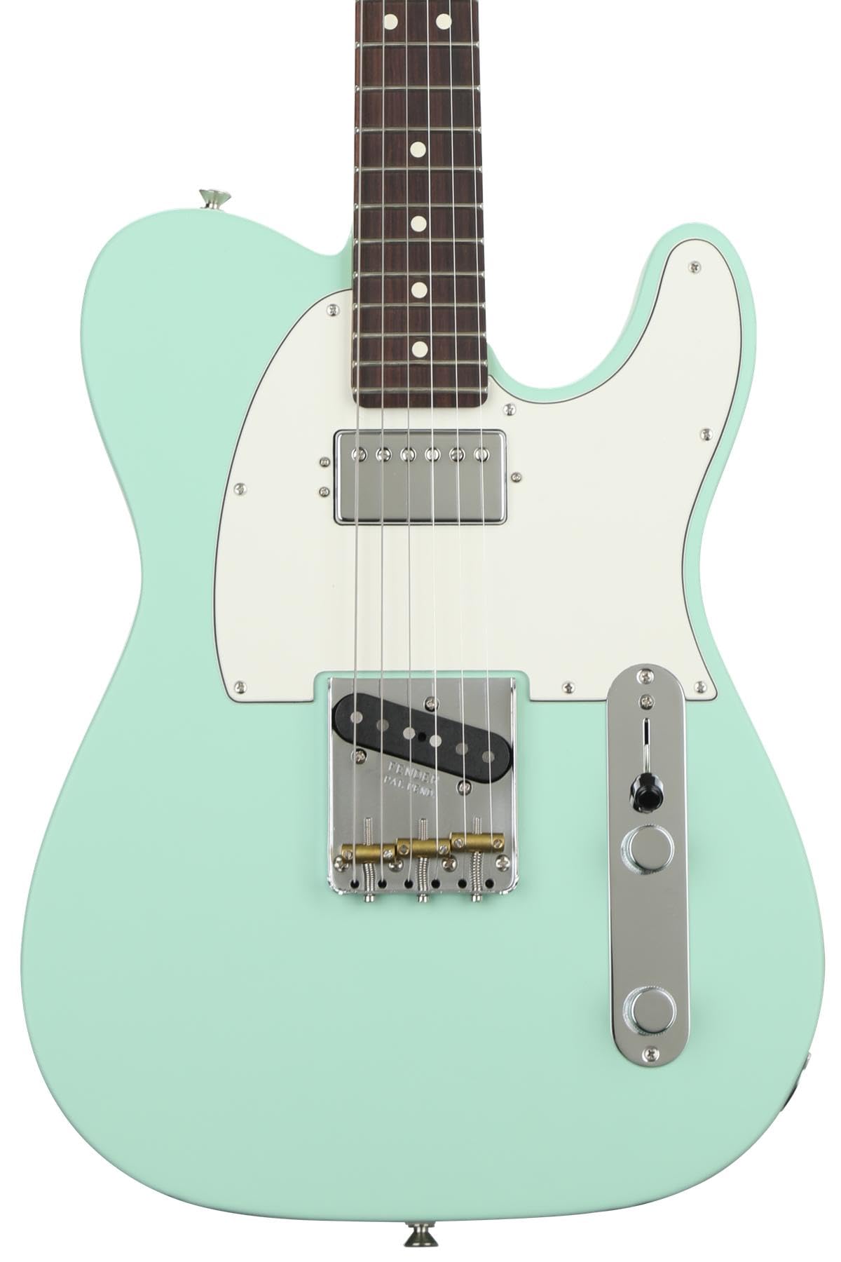 Fender American Performer Telecaster Hum - Satin Surf Green con diapasón de palisandro