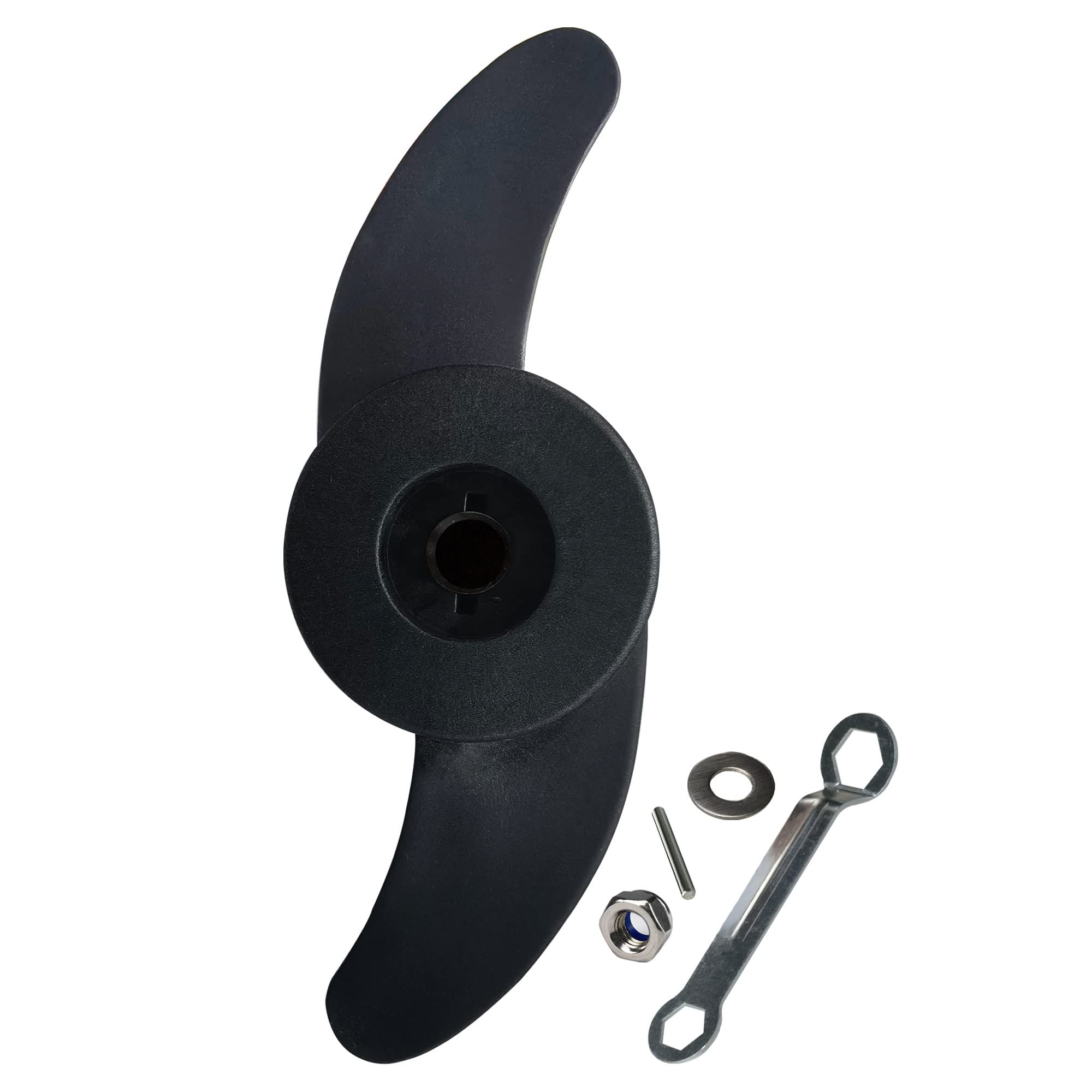 T-BOKO 2 Blade Marine Propeller (3" Diameter), Replacement Accessories for Electric Outboard Motor, Suitable for 32lb, 46lb, 40lb