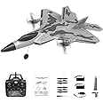 Leopmase RC Plane 4 Channel Remote Control Airplane - F-22 RC Airplane for Beginners Adult with Xpilot Stabilization System & Aerobatic, Two Batteries - Remote Control Plane Gift for Kids