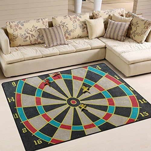 Megamagci Retro Dartboard Area Rug Rugs for Living Room Bedroom
