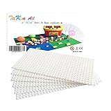 Building Bricks Block Base Plate - White 6 Pack of